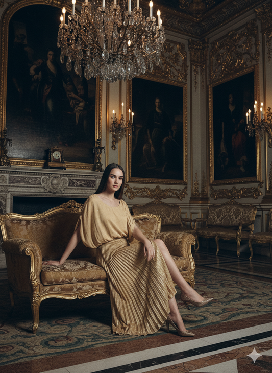 Circle Top I Rose Fabric I Gold I Polka I Moon N Lotus