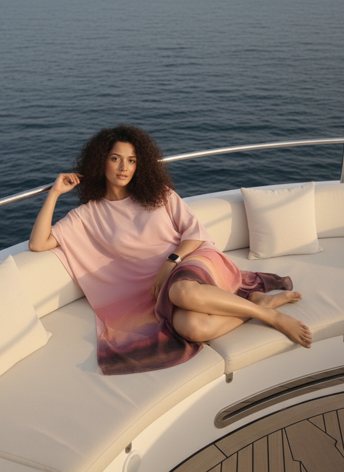 Lightweight sunrise kaftan perfect for beach, vacation, and resort styling Moon N Lotus