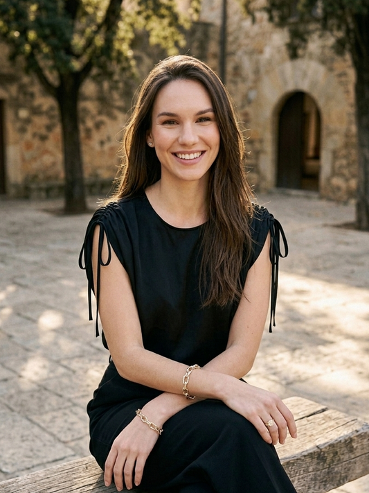 Close-up of rose fabric on black circle top, breathable lightweight texture Moon N Lotus