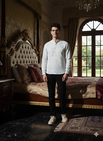 Printed Kurta I Rose fabric I Floral I Moon N Lotus