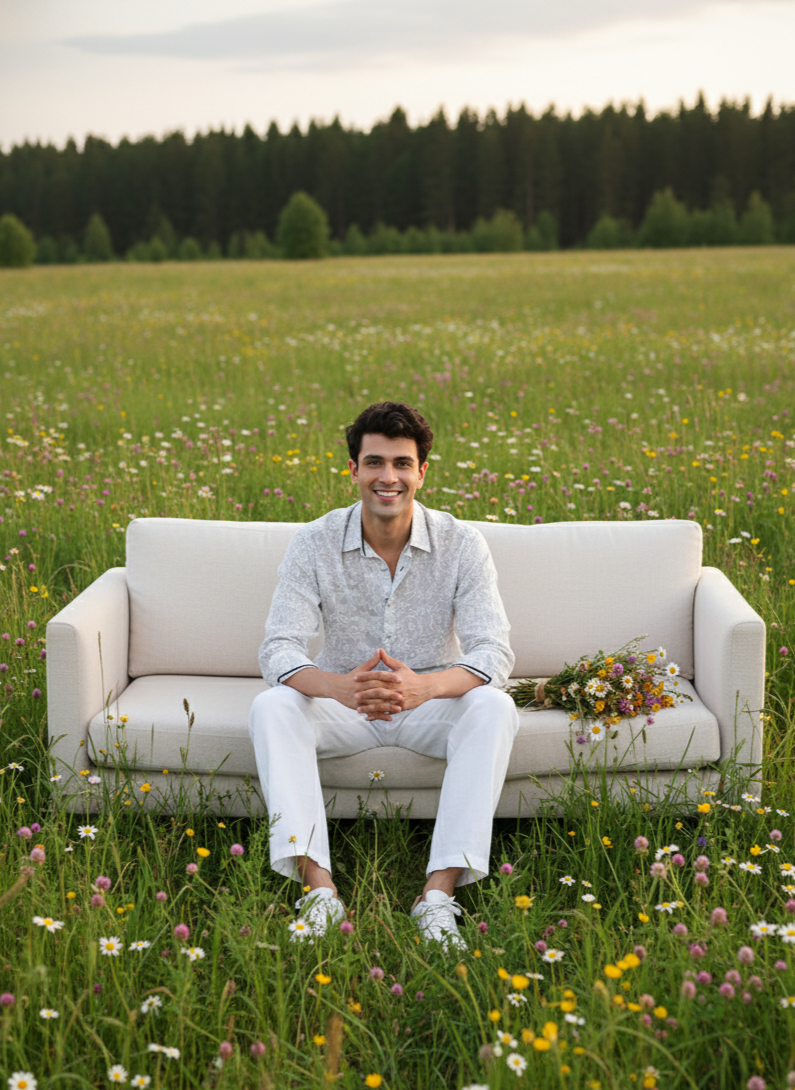 Printed Shirt I Rose Fabric I Floral I Moon N Lotus