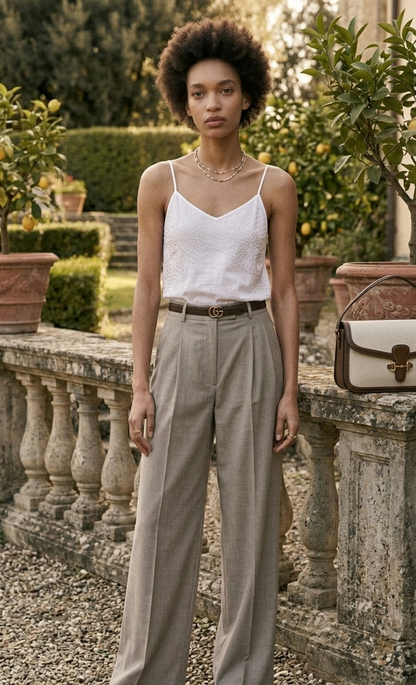 White Half Embroidery Slip | Orange Fabric | Moon N Lotus