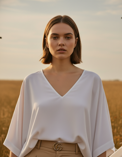 Kimono Top I Bamboo Fabric I White| Moon N Lotus