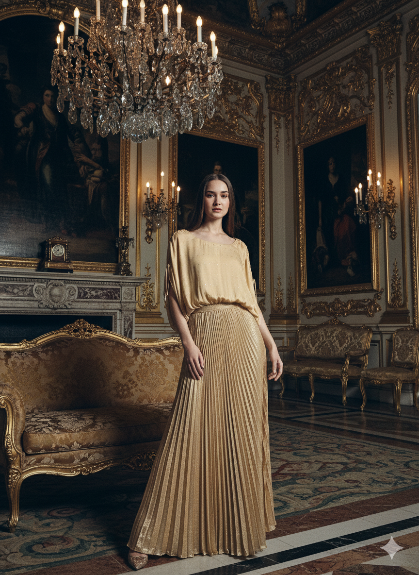 Circle Top I Rose Fabric I Gold I Polka I Moon N Lotus