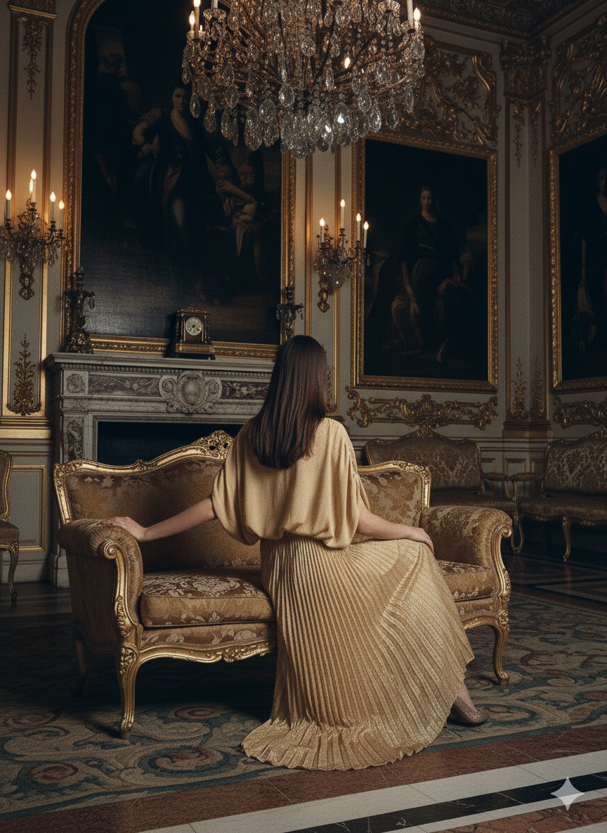 Circle Top I Rose Fabric I Gold I Polka I Moon N Lotus