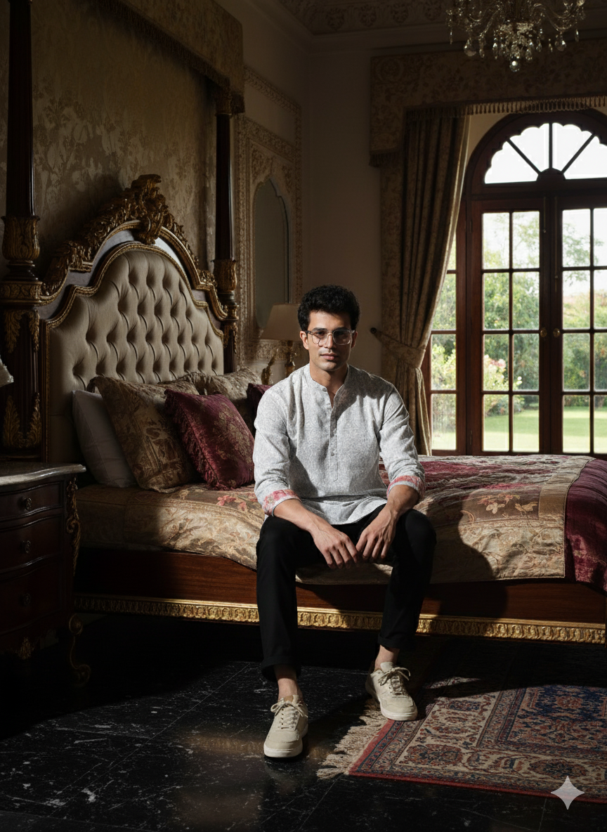 Printed Kurta I Rose fabric I Floral I Moon N Lotus