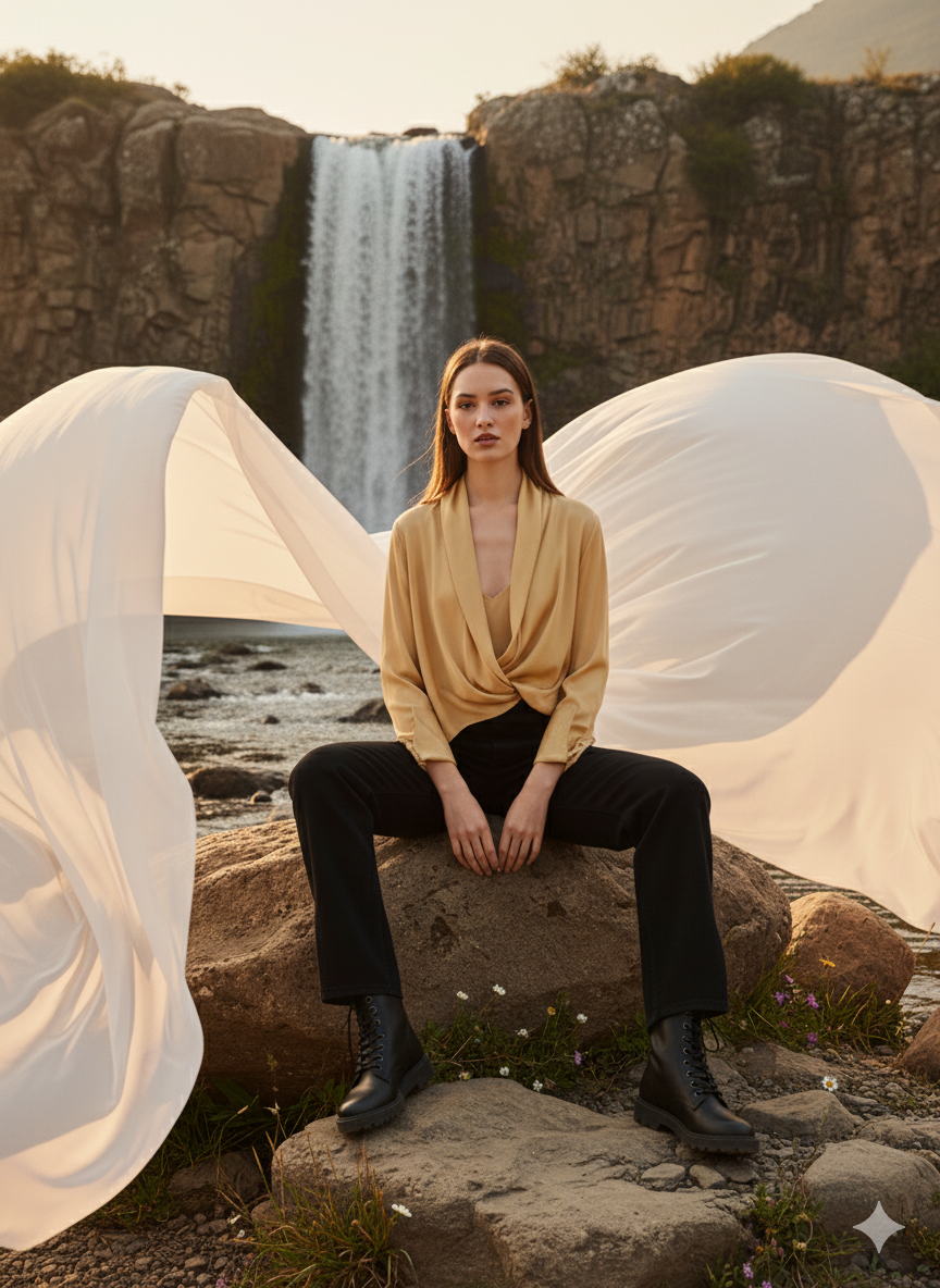 Short Wrap I Rose Fabric I Gold I Cuff Foil | Moon N Lotus