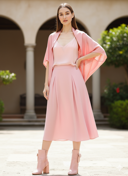 Reversible Shrug I Orange Fabric I Pink I Plain & Polka | Moon N Lotus