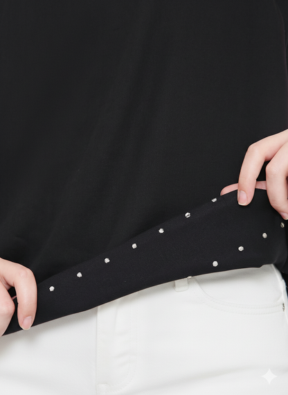 Reversible Cami I Rose Fabric I Black I Plain & Polka | Moon N Lotus