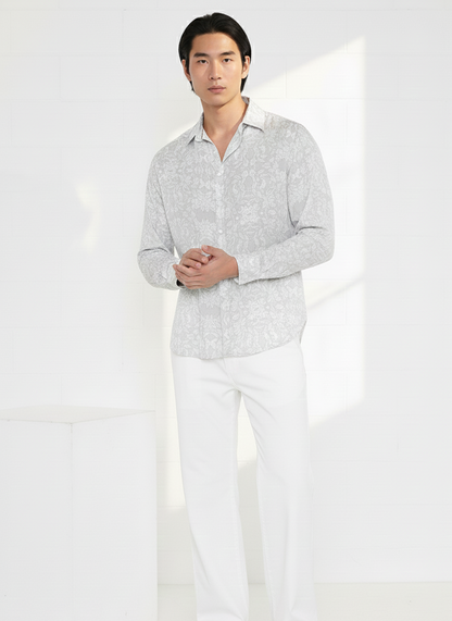 Moon N Lotus high end sustainable floral shirt plant based textile