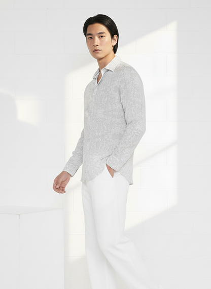 Moon N Lotus timeless floral shirt crafted from plant based rose fabric