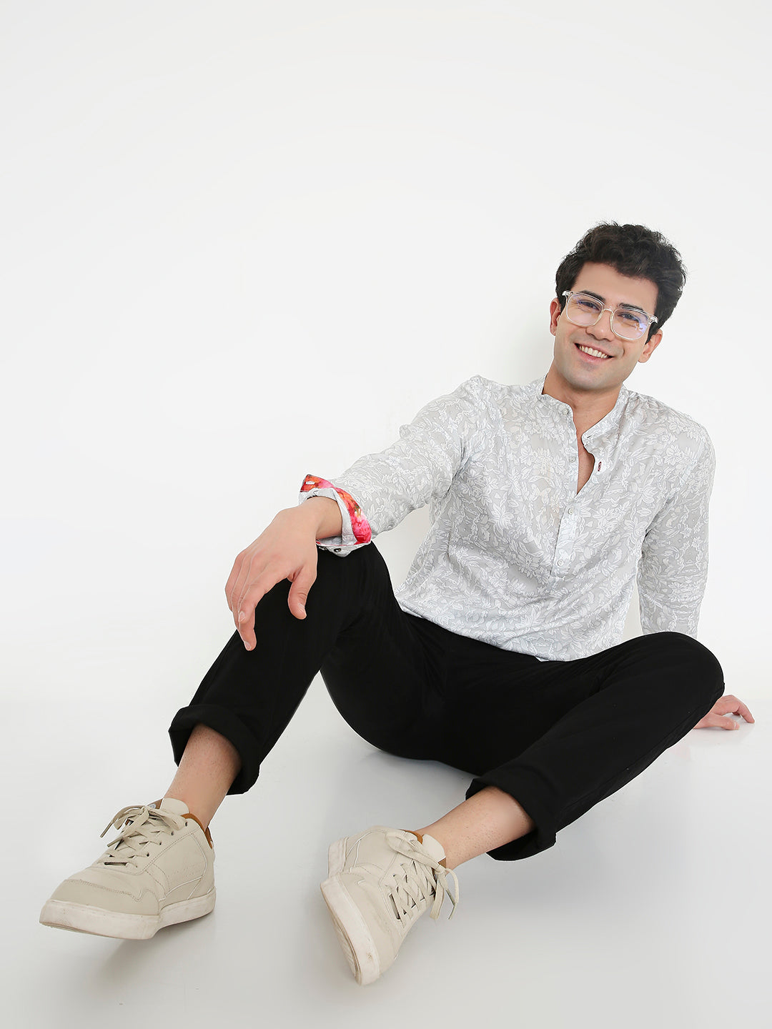 Printed Kurta I Rose fabric I Floral I Moon N Lotus