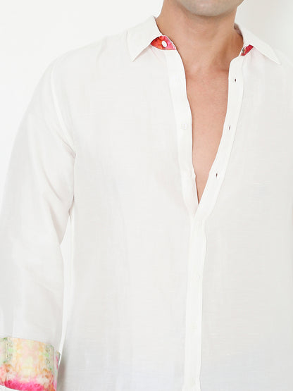 Collered Shirt I Bamboo Fabric I White Shirt I Moon N Lotus