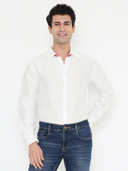 Collered Shirt I Bamboo Fabric I White Shirt I Moon N Lotus