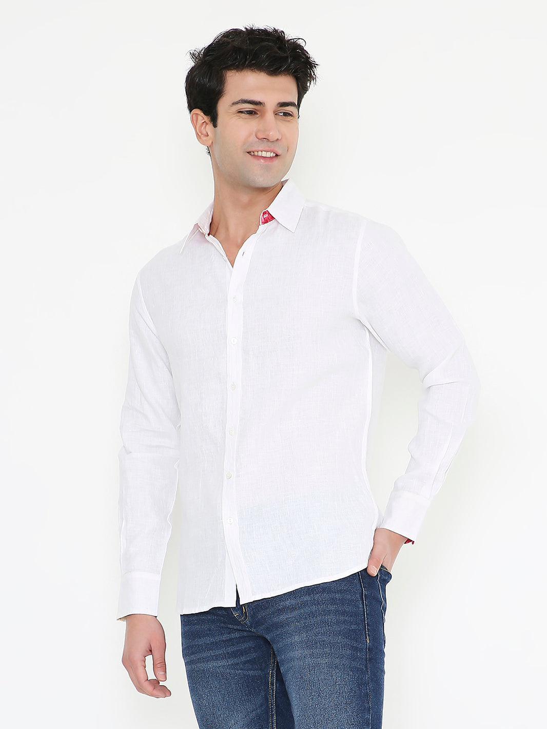 Collered Shirt I 100% Hemp Fabric I White Shirt I Moon N Lotus