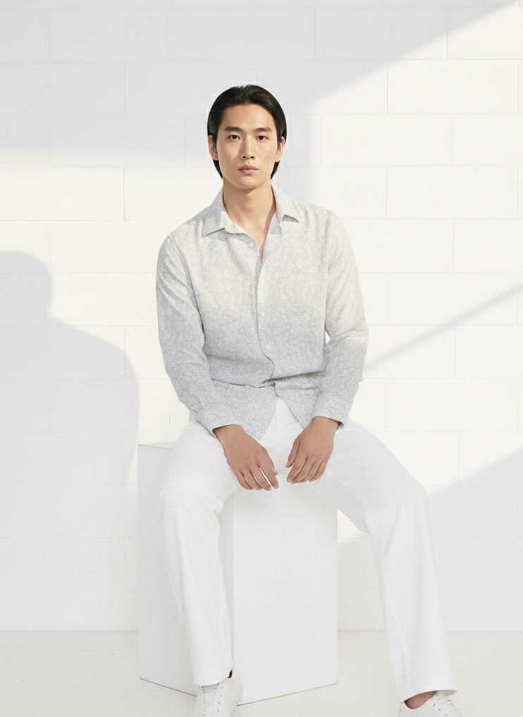 Moon N Lotus floral rose fabric shirt sustainable slow fashion