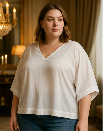 Kimono Top I Bamboo Fabric I White| Moon N Lotus