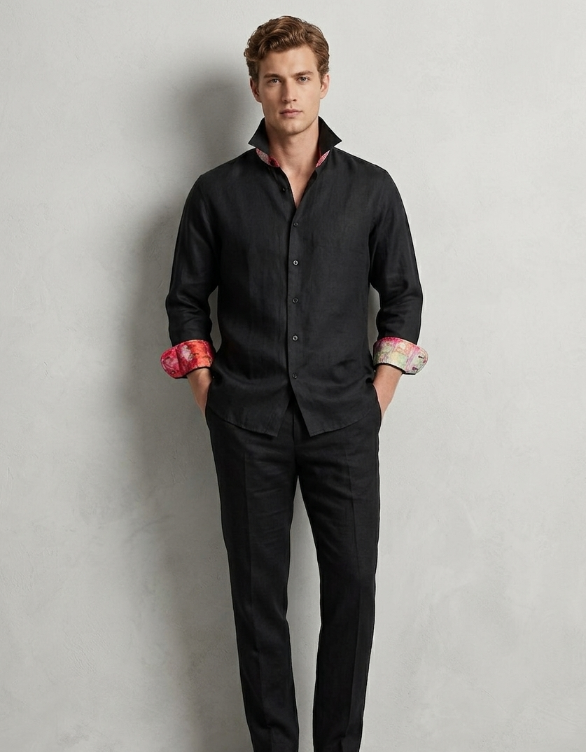 Detailed texture of bamboo fabric shirt, premium soft sustainable fashion Moon N Lotus