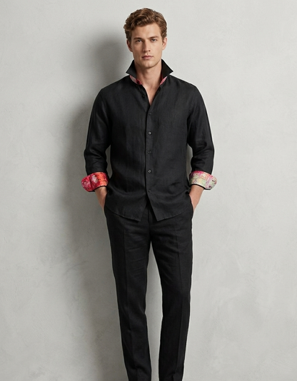 Detailed texture of bamboo fabric shirt, premium soft sustainable fashion Moon N Lotus