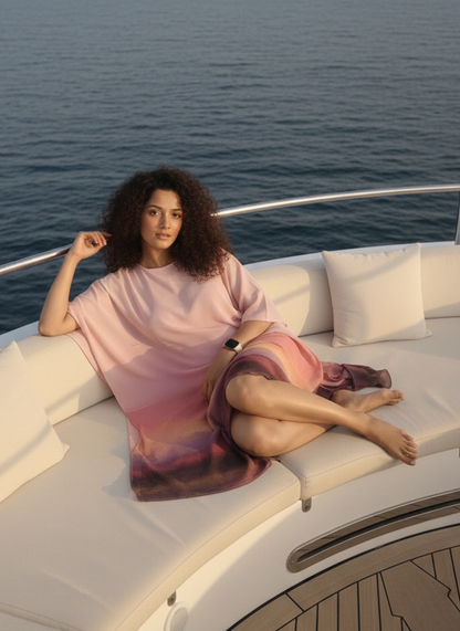 Lightweight sunrise kaftan perfect for beach, vacation, and resort styling Moon N Lotus