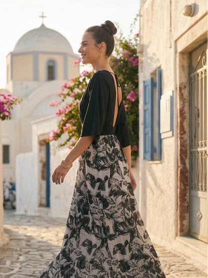 Kimono dress styled for resort and summer wear, breathable and effortless Moon N Lotus