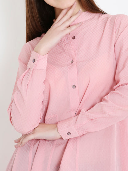 High Low Shirt I Corn Fabric I Pink I Moon N Lotus