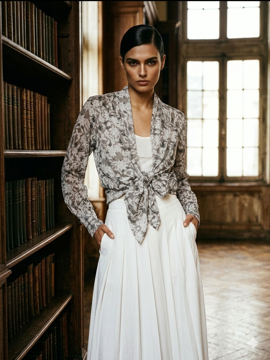 Soft rose fabric detail on wrap, breathable premium material Moon N Lotus